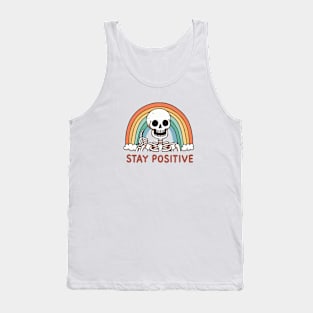 Skeleton Stay Positive Tank Top